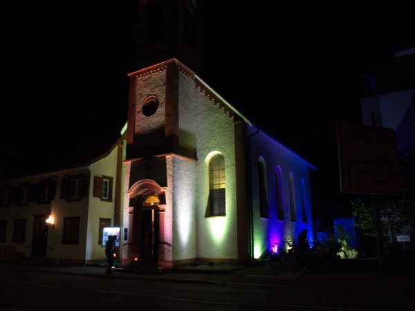 Fassadenillumination Altkatholische Kirche Singen